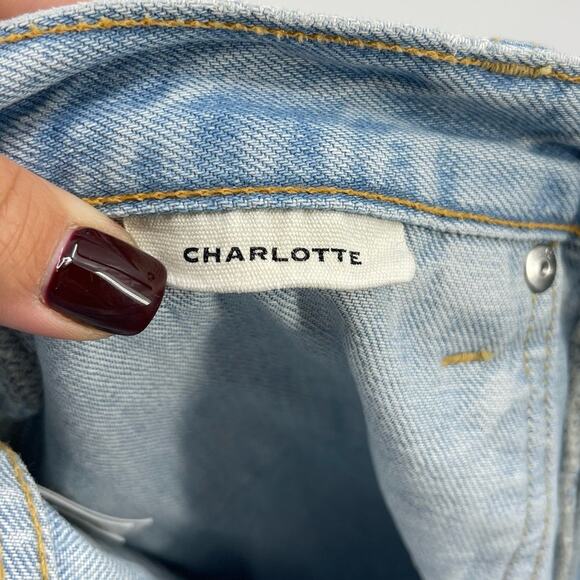 SLVRLAKE | Charlotte Patch Pocket Bootcut Flare Light Wash Jeans Clear Skies 30 - Picture 11 of 16
